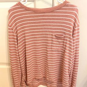 Stars Above Pink/ White Stripped Pajama Shirt